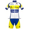 Completo Maglia + Pantaloncino con bretelle 2023 Flanders Baloise Manica Corta Giallo Blu Bianco